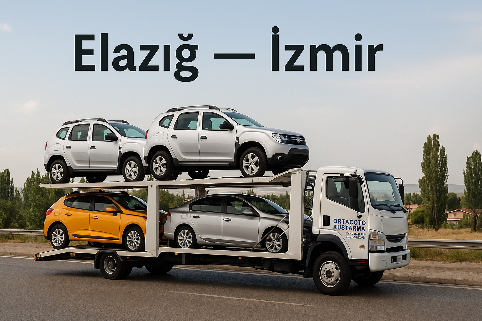 Elazığ - İzmir - Elazığ Şehirler Arası Oto Çekici Kurtarma